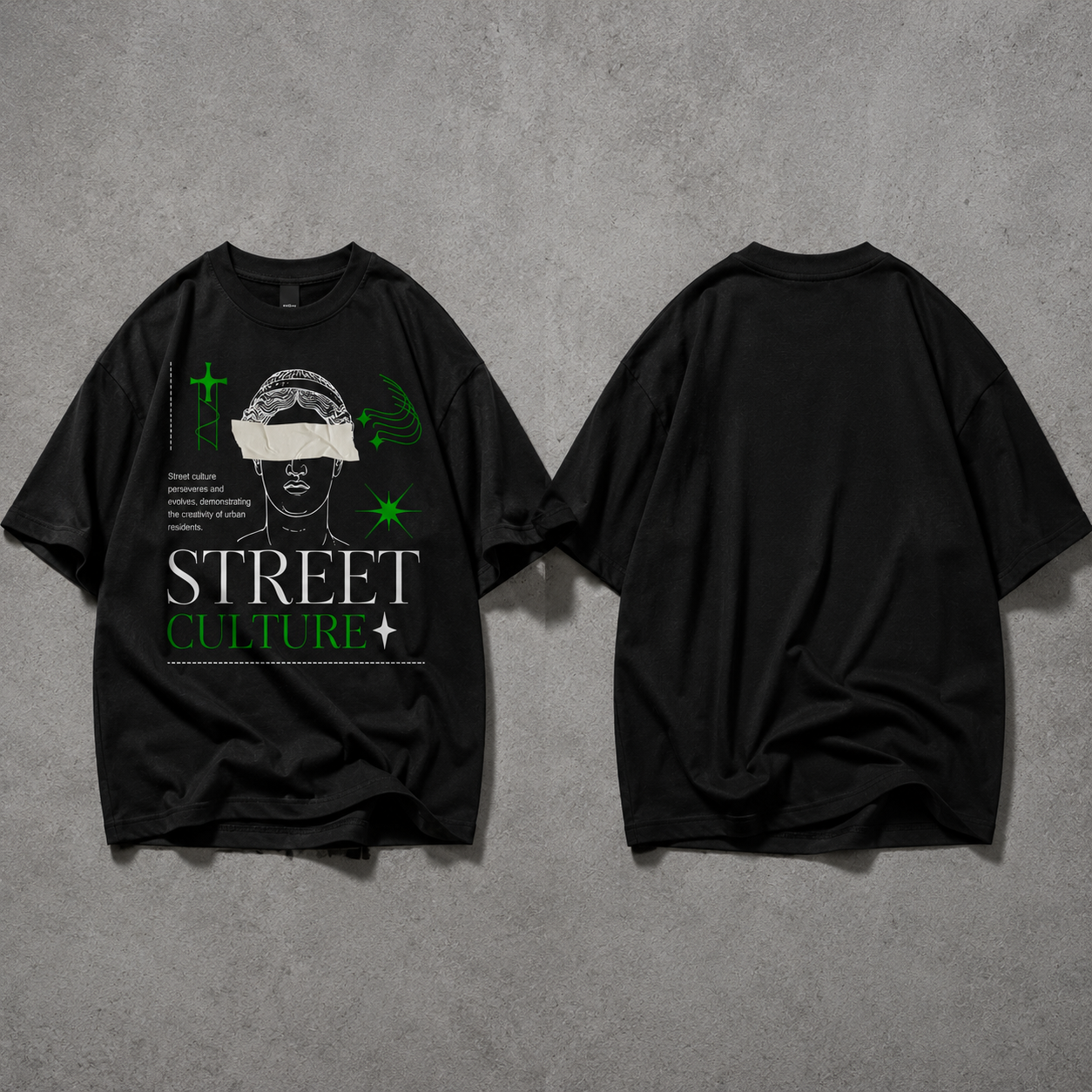 Street Culture Baskılı Oversize Unisex Tişört